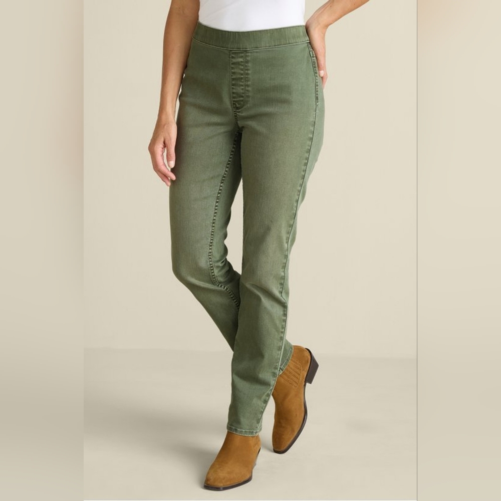 Ultimate Denim Pull On Straight Leg Mustard Yellow Small